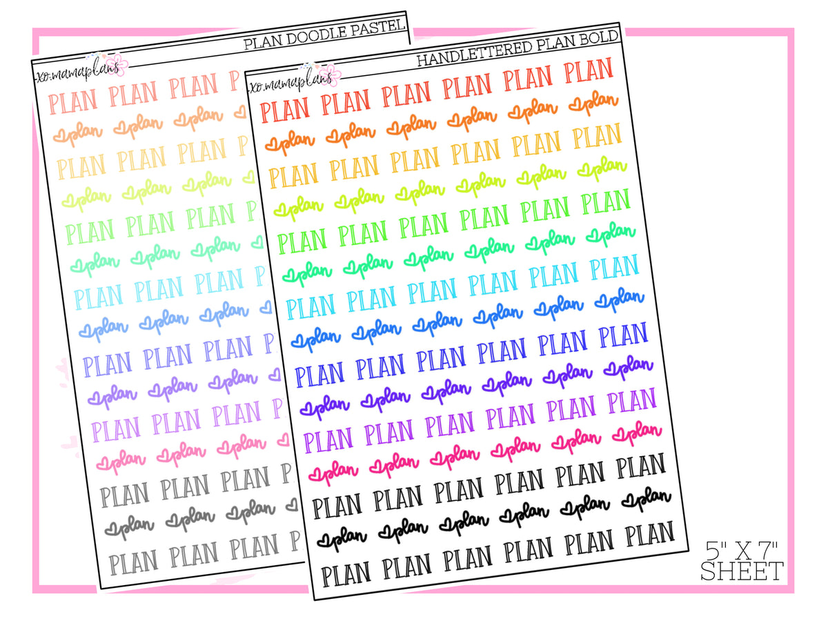 Hand Lettered Plan Stickers – xoMamaPlans