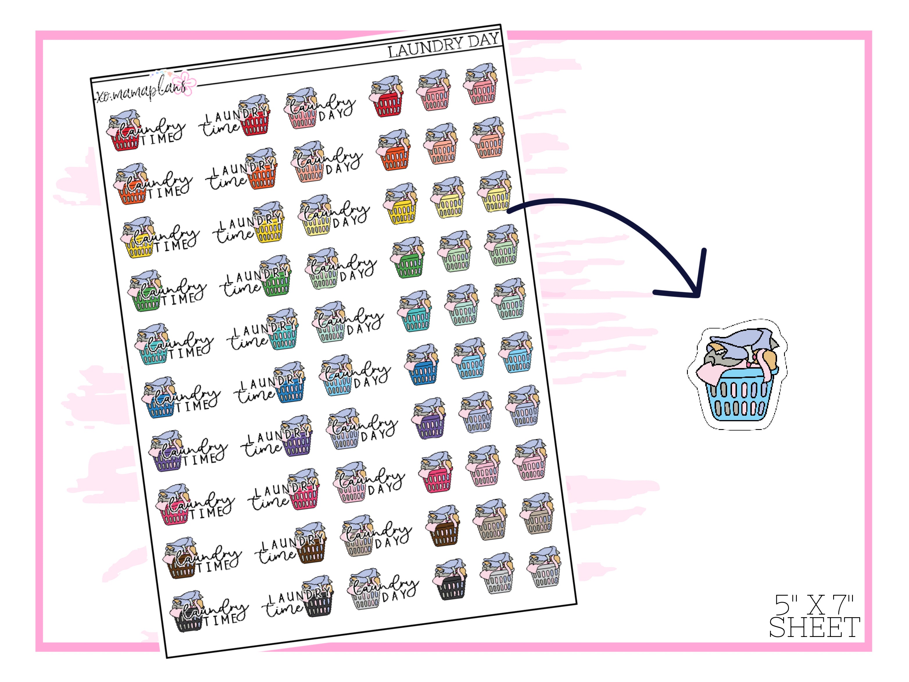 Laundry Day Stickers – xoMamaPlans