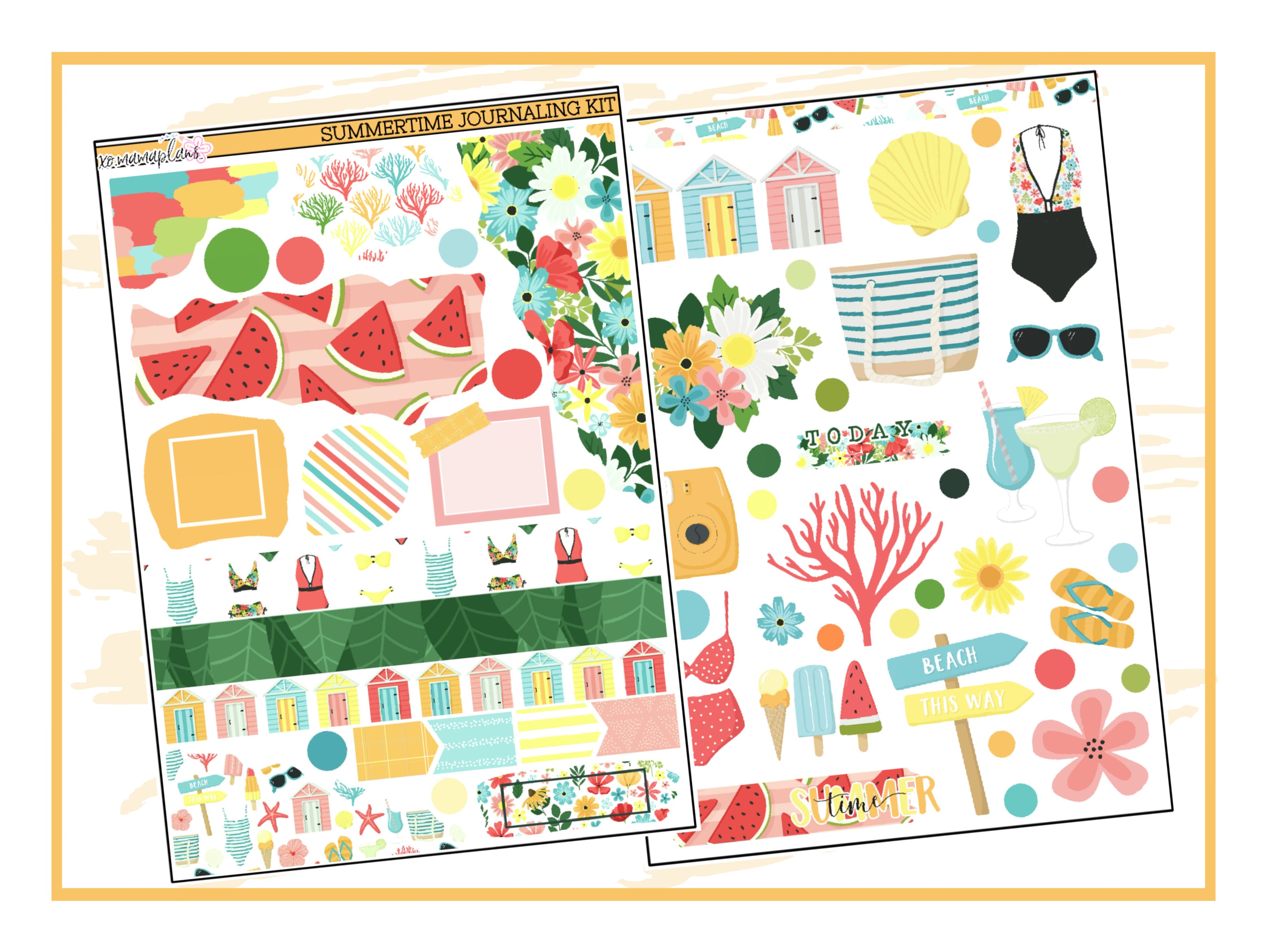 Spring Vibes Deco Stickers – xoMamaPlans